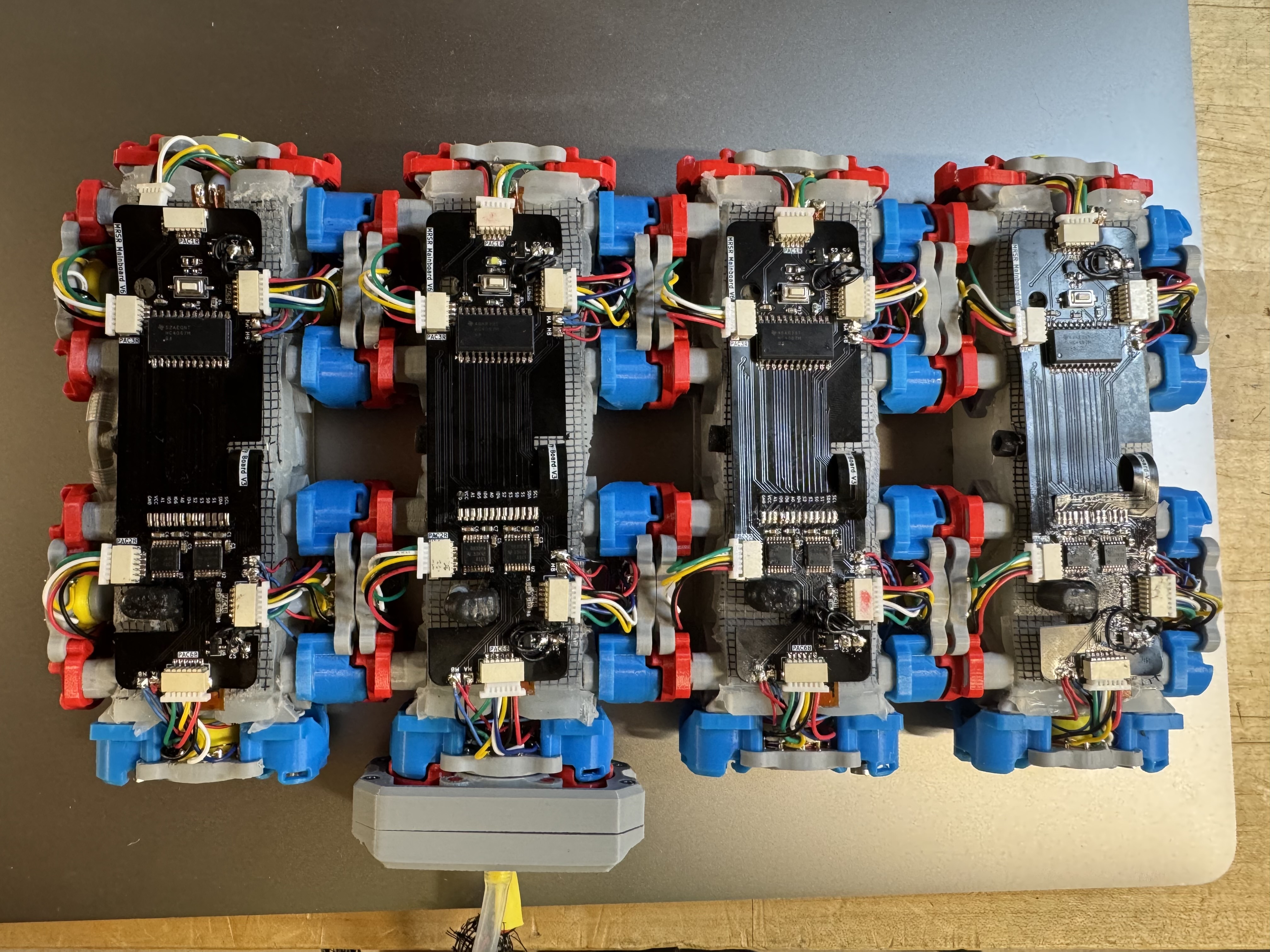 Top-down view of the latest MSRM soft robotics modules